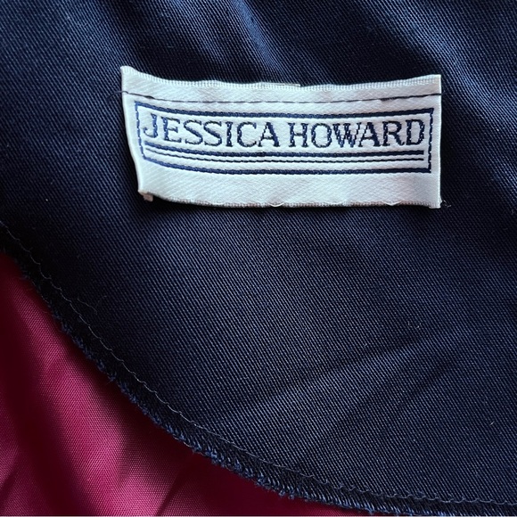 Vintage 80s Jessica Howard Military Flight Attendant Dynasty Navy Dress - Picture 12 of 12